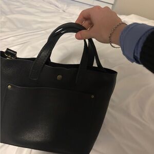 Portland Leather Small Almost Perfect Cross Body in Black